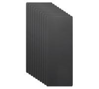 sourcing map 10 tarjetas de visita de metal de 3.1 x 1.2 x 0.000 pulgadas, 201 tarjetas grabadas con láser de acero inoxidable cepillado personalizadas, hoja de grabado CNC en blanco para casa