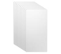 sourcing map 10 tarjetas de visita de metal de 3.9 x 2 x 0.04 pulgadas, 201 tarjetas de visita de acero inoxidable 201 grabadas con láser, hoja de grabado CNC en blanco para casa, oficina