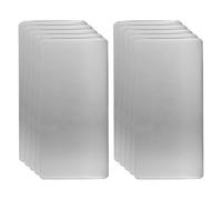 sourcing map 10 tarjetas de visita de metal de 3 x 1.6 x 0.04 pulgadas, 201 tarjetas de visita de acero inoxidable 201 con espejo de titanio, grabado láser, autoadhesivas, CNC, para casa, oficina