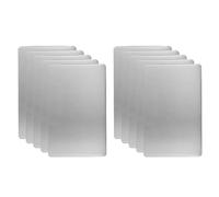 sourcing map 10 tarjetas de visita de metal de 3 x 2 x 0.04 pulgadas, 201 tarjetas de visita de acero inoxidable 201 con espejo de titanio, grabado láser, autoadhesivas, CNC, para casa, oficina