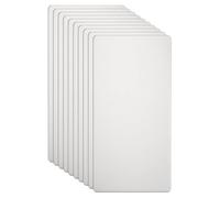 sourcing map 10 tarjetas de visita de metal de 4.7 x 2.4 x 0.000 pulgadas, 201 tarjetas de visita de acero inoxidable cepillado con láser personalizadas, hoja de grabado CNC en blanco para casa