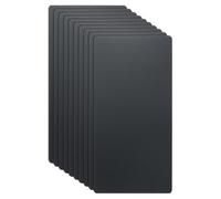 sourcing map 10 tarjetas de visita de metal de 4.7 x 2.4 x 0.000 pulgadas, 201 tarjetas de visita de acero inoxidable con espejo de titanio, grabado láser en blanco, hoja de grabado CNC personalizada