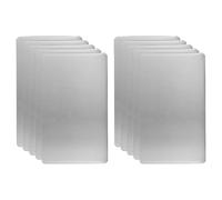 sourcing map 10 tarjetas de visita de metal de 4 x 2.4 x 0.04 pulgadas, 201 tarjetas de visita de acero inoxidable 201 con espejo de titanio, grabado láser, autoadhesivas, CNC, para casa, oficina