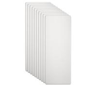 sourcing map 10 tarjetas de visita de metal de 80 x 30 x 0,5 mm, acero inoxidable 304, tarjetas de grabado láser en blanco personalizadas, hojas de grabado CNC para casa, oficina, invitaciones de