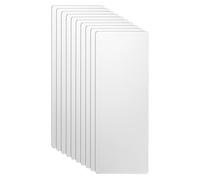 sourcing map 10 tarjetas de visita de metal de 80 x 30 x 0,5 mm, acero inoxidable 304, tarjetas de grabado láser, hojas de grabado CNC personalizadas para casa, oficina, invitaciones de regalo, color