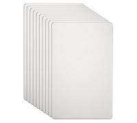 sourcing map 10 tarjetas de visita de metal de 80 x 50 x 0,5 mm, acero inoxidable 304, tarjetas de grabado láser personalizadas, hojas de grabado CNC para casa, oficina, invitaciones de regalo, color