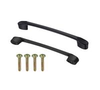 sourcing map 10 tiradores de cajón, 160 mm de longitud, manijas de cocina de aleación de aluminio, manijas de muebles con tornillo para armario de cocina, cajones de escritorio y armario, color negro
