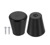 sourcing map 10 tiradores de cajón, manijas de cocina de aleación de aluminio de 22 mm de longitud, pomos de tocador con tornillo para armario de cocina, cajones de escritorio y armario, cónico negro