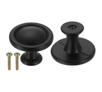 sourcing map 10 tiradores de cajón, manijas de cocina de aleación de aluminio de 24 mm de longitud, pomos de tocador para muebles con tornillo para armario de cocina, cajones de escritorio y armario