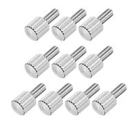 sourcing map 10 tornillos de pulgar moleteados M2,5 x 6 mm, acero inoxidable 304 de cabeza plana moleteados totalmente roscados para el hogar, electrónica, máquina