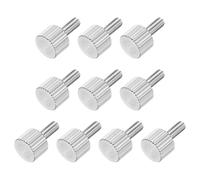 sourcing map 10 tornillos de pulgar moleteados M3 x 8 mm, acero inoxidable 304 de cabeza plana moleteados totalmente roscados para el hogar, electrónica, máquina
