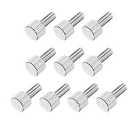 sourcing map 10 tornillos de pulgar moleteados M4 x 10 mm, acero inoxidable 304 de cabeza plana moleteados totalmente roscados para el hogar, electrónica, máquina