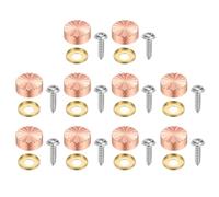 sourcing map 10 tornillos decorativos para espejo con tapas, tapas de tornillo de fijación de aleación de 0.63 pulgadas, sujetadores de tornillos de espejo para muebles, señalización, accesorios