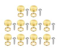 sourcing map 10 tornillos decorativos para espejo con tapas, tapas de tornillo de fijación de aleación de 0.63 pulgadas, sujetadores de tornillos de espejo para muebles, señalización, accesorios