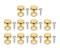sourcing map 10 tornillos decorativos para espejo con tapas, tapas de tornillo de fijación de aleación de 0.63 pulgadas, sujetadores de tornillos de espejo para muebles, manualidades, accesorios