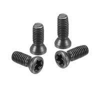 sourcing map 10 tornillos Torx M3,5 x 10 mm y 10 tornillos Torx M3,5 x 12 mm, acero de aleación de grado 12,9 con llave T15 para reemplazar inserto de carburo, color negro