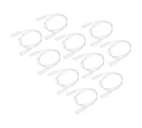 sourcing map 10 Tubo Conector Cable Línea para T4 T5 T8 LED Tubo, 60cm 2 Pasadores Doble Extremo Luz Enlace Cordones Extensión Cable