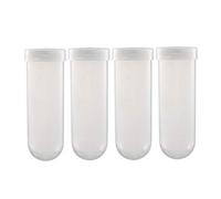 sourcing map 10 Tubos de centrífuga de plástico de 100 ml con tapa roscada, tubo de microcentrífuga graduado de polipropileno, fondo redondo, transparente para laboratorio de muestras de perlas