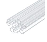 sourcing map 10 tubos rígidos de plástico transparente de 3 mm de diámetro interior x 4 mm de diámetro exterior, 0,5 metros de longitud, tubo redondo de policarbonato para tubería de agua de acuario,