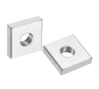sourcing map 10 tuercas cuadradas M5 x 12 mm x 3 mm, acero al carbono, chapado en zinc, tuercas cuadradas de rosca gruesa para reparaciones del hogar e ingeniería profesional, color plateado
