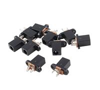 sourcing map 10 Unidades 3 Pines 4.0mm x 1.7mm DC Potencia Jack Conector Hembra PCB Soporte
