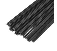 sourcing map 10 varillas de soldadura de plástico de 13 pulgadas, tiras de soldadura de polietileno de 5 mm para soldador de plástico, parachoques de coche, reparación de kayak, color negro