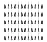 sourcing map 100 agujas dispensadoras de plástico de 16 G con bloqueo Luer, tubo de aguja PTFE de 0.5 pulgadas, punta roma de plástico resistente al calor para pistola de pegamento líquido, color gris