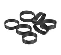 sourcing map 100 bandas de goma de silicona, bandas de goma de 12 x 5 mm, bandas elásticas fuertes antideslizantes para envolver cables, envolturas de bolsas, color negro