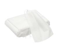 sourcing map 100 bolsas de especias para cocinar, bolsas de té vacías desechables de 6 x 8 pulgadas, muselina no tejida para hojas sueltas, bolsitas de té para colar sopas, hierbas, color blanco