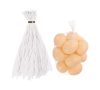 sourcing map 100 bolsas de malla reutilizables, bolsas de almacenamiento de plástico de 30 cm, color blanco