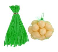 sourcing map 100 bolsas de malla reutilizables para productos agrícolas, malla de nailon de 35 cm con cierres estilo bucle, bolsas elásticas para incubar huevos para almacenamiento de frutas y