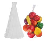 sourcing map 100 bolsas de malla reutilizables para productos de 19.7 pulgadas, bolsas para eclosionar huevos, lavables, transpirables, red de frutas, malla elástica, almacenamiento para mariscos