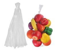 sourcing map 100 bolsas de malla reutilizables para productos de 23.6 pulgadas, bolsas para eclosionar huevos, lavables, transpirables, red de frutas, malla elástica, almacenamiento para mariscos