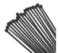 sourcing map 100 bridas de alambre de nailon autoblocante de 14 pulgadas con resistencia a la tracción de 30 libras para interiores y exteriores, color negro
