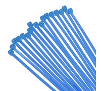 sourcing map 100 bridas de nailon autoblocantes de 6 pulgadas con resistencia a la tracción de 30 libras para interiores y exteriores, color azul