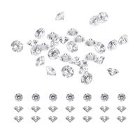 sourcing map 100 circonitas cúbicas para decoración de diamantes, piedras de circonita cúbica 3A de 2,75 mm, diamantes falsos sueltos, diamantes falsos de corte redondo, gemas puntiagudas para hacer