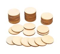 sourcing map 100 círculos de madera sin terminar de 1.2 pulgadas para manualidades, rodajas redondas de madera natural, recortes de disco de madera para manualidades, pintura, grabado, colgador de