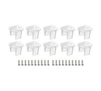 sourcing map 100 Clip de Montaje Tira LED, Soporte de Montaje con Tornillos para Tira LED de Silicona de 8mm, Clips de Fijación de Tira Led, Transparente