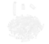 sourcing map 100 clips de plástico para llavero, conectores de acrílico transparente, anillos para llaves, anillos, oficina, tarjetas de crédito, manualidades, fabricación de joyas, a granel