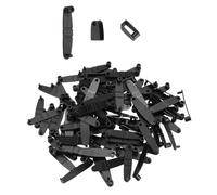 sourcing map 100 clips de plástico para llavero, conectores de acrílico transparente, pestañas para tarjetas, anillos para llaves, anillos, oficina, tarjetas de crédito, manualidades, fabricación de