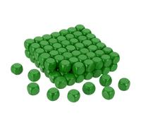 sourcing map 100 dados de madera en blanco, cubo de madera de 6 caras de 10 mm, cubo de madera sin terminar, esquinas redondeadas, bloque cuadrado para proyectos de manualidades, color verde