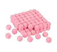 sourcing map 100 dados de madera en blanco, cubo de madera de 6 caras de 10 mm, cubo de madera sin terminar, esquinas redondeadas, bloque cuadrado para proyectos de manualidades, color rosa