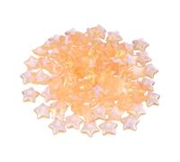 sourcing map 100 dijes de resina de estrella con parte trasera plana, mini cuentas a granel para manualidades, pinzas para el pelo, marcos de fotos, fundas de teléfono, decoración de álbumes de