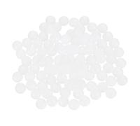 sourcing map 100 espaciadores de puerta de armario de panel elevado, 9 mm, estabilizadores de bola de silicona, parachoques para alineación de puerta de armario, distribución del estrés, color blanco