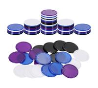 sourcing map 100 fichas de póquer de plástico de 1.2 pulgadas, mini fichas de bingo, contadores de aprendizaje, contadores de discos, marcadores de juego opacos, fichas de juego para jugar matemáticas