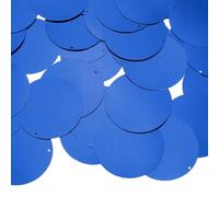 sourcing map 100 lentejuelas redondas planas de 40 mm, lentejuelas sueltas para costura y manualidades con un solo agujero lateral para hacer manualidades, bordado, ropa, joyería, azul cobalto, tono