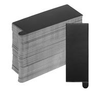 sourcing map 100 mini tablas para tartas, cartones rectangulares para tartas de mousse, platos de base para cupcakes, postres, bandeja base para cupcakes, base de pasteles, a prueba de grasa (negro)