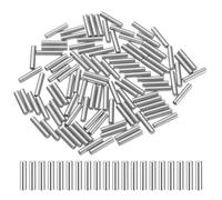 sourcing map 100 pasadores cilíndricos de acero de 2,5 mm x 15 mm, soporte de estante, elementos de sujeción de barra de metal, tolerancia de +/-0,02 mm de diámetro, tono plateado