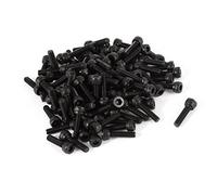 sourcing map 100 Pc 12.9 Aleación De Acero Hex. Cabeza De La Cacerola Moleteado Tapa Tornillo Perno M2.5x10