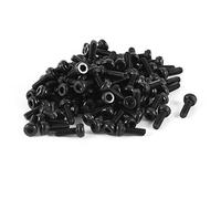 sourcing map 100 pcs acero inoxidable Hex Socket Knurled Cap Cabeza Tornillo M2 x 6 mm